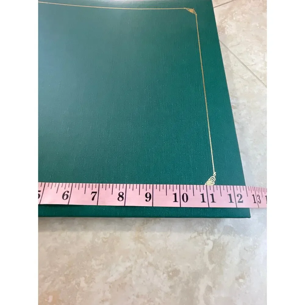 Album Scrapbook Creative Memories 12x12 Green Gold Expandable Post Bound